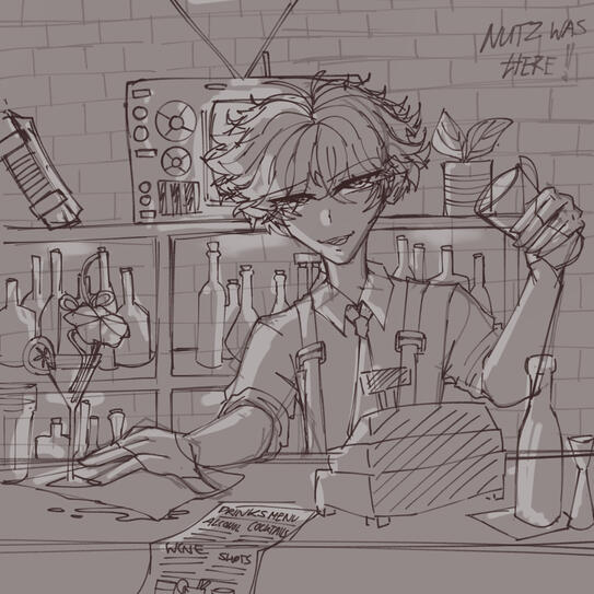 HALFBODY SKETCH + BACKGROUND